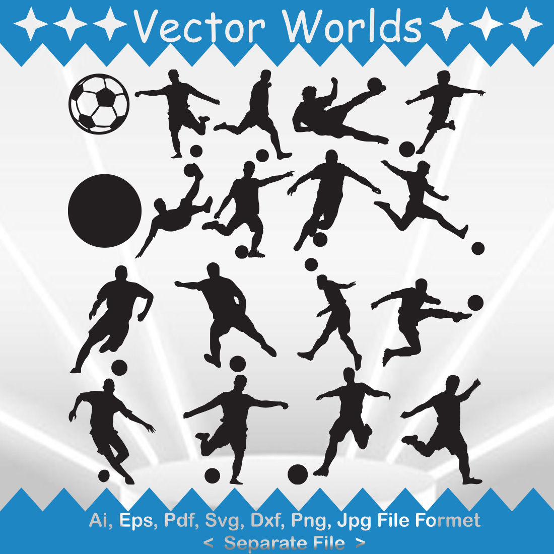 Soccer SVG Vector Design preview image.