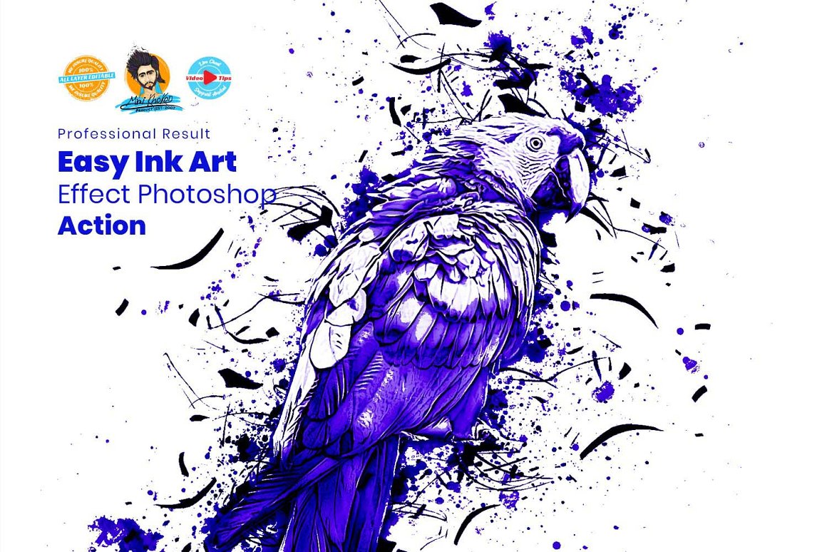 easy ink art photoshop action 53