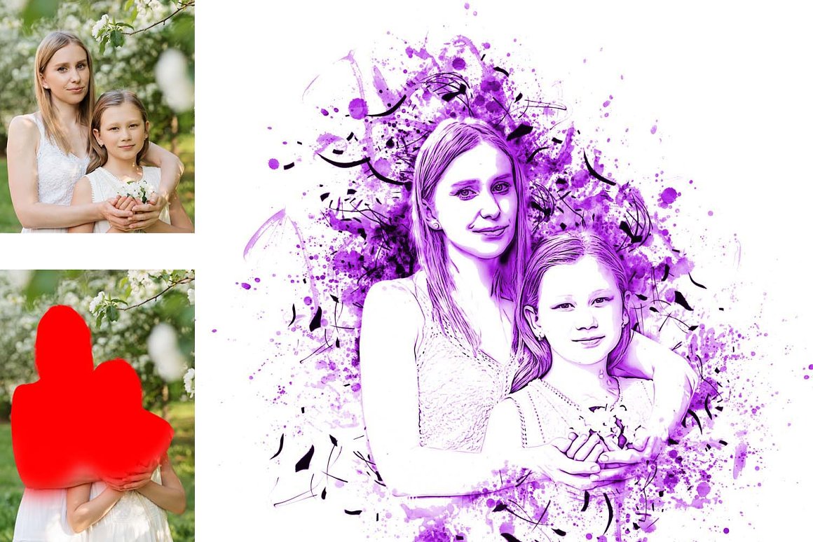 easy ink art photoshop action 8 336