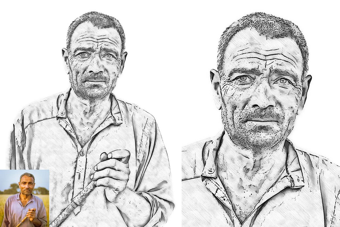 easy pencil drawings photoshop actions 13 483