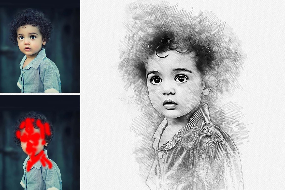 easy sketch drawing photoshop actions 10 845