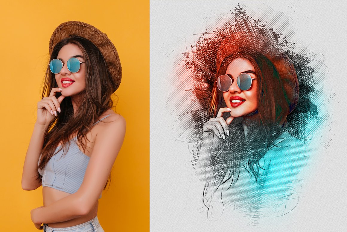 editable dual art photo effect 5 243