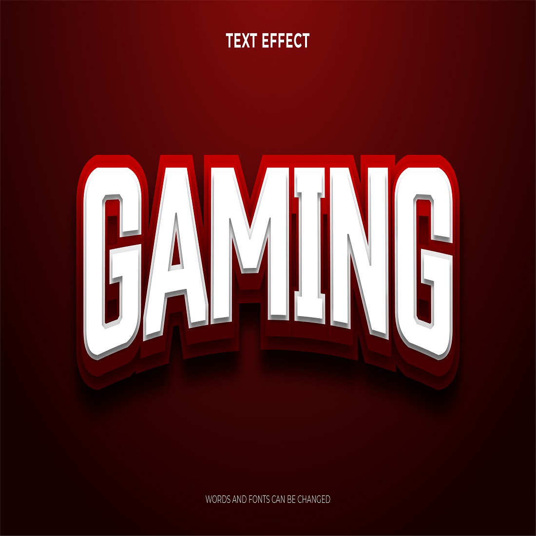Editable red color esparto text effect preview image.