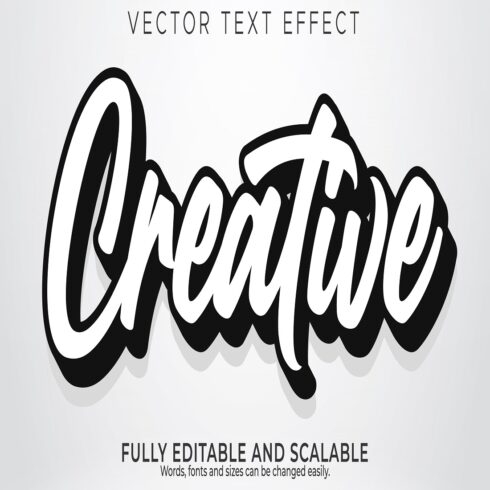 Editable text effect modern 3d creative minimal font style cover image.