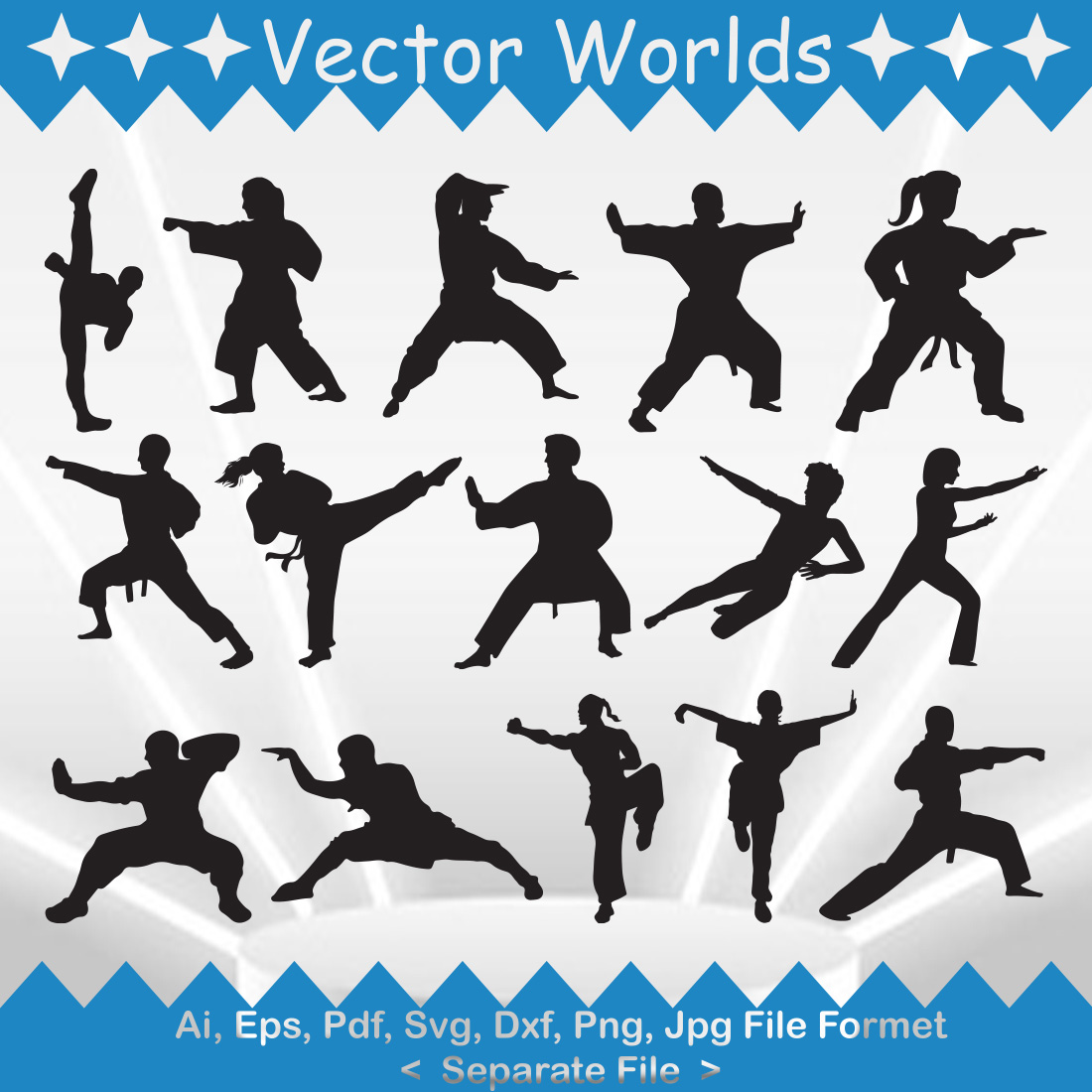 Tai Chi SVG Vector Design preview image.