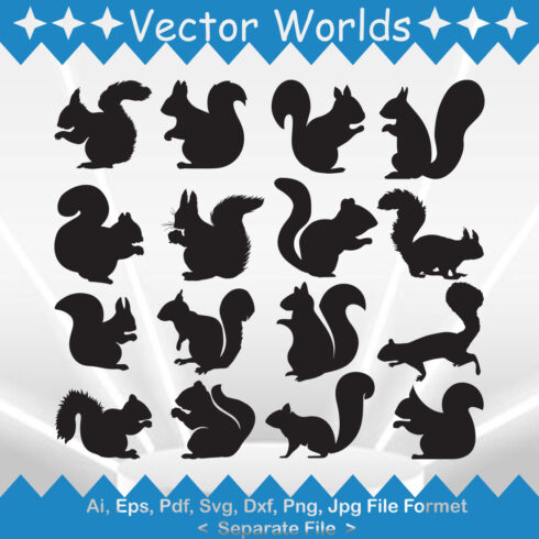 Squirrel SVG Vector Design cover image.