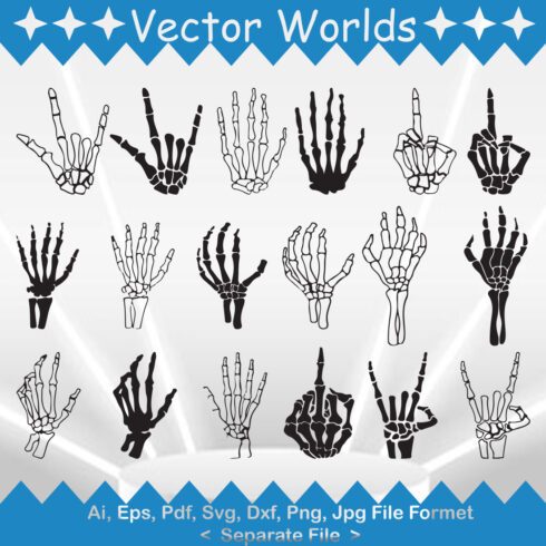 Skeleton Hand Spooky SVG Vector Design cover image.