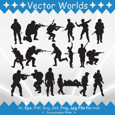 Soldiers SVG Vector Design cover image.