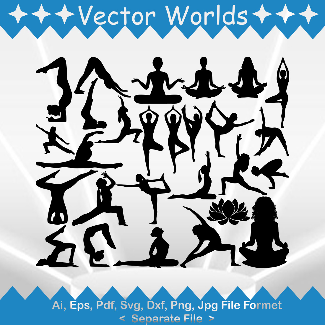 Yoga SVG Vector Design preview image.