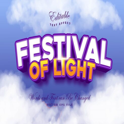 Festival light text effect cover image.
