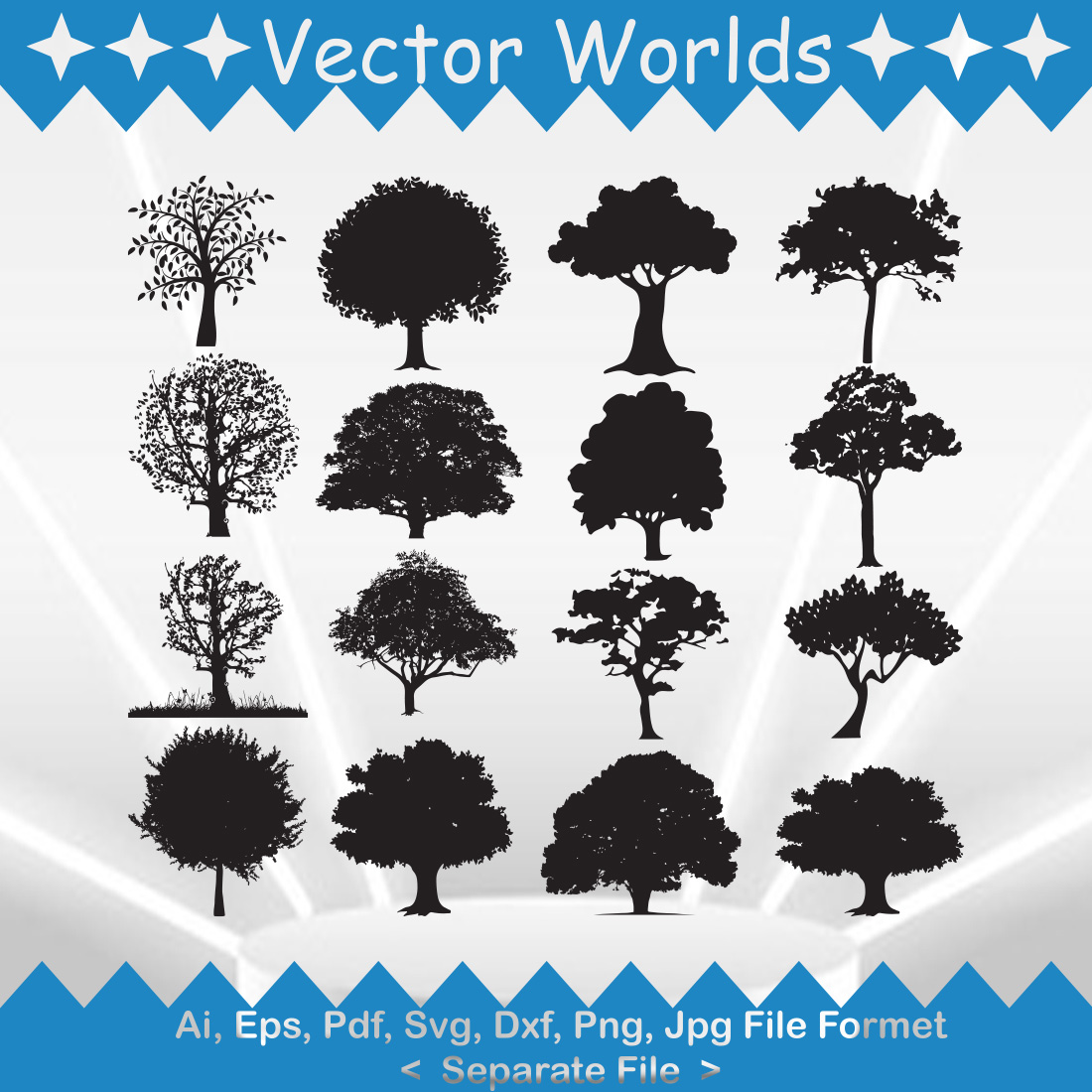 Summer Tree SVG Vector Design cover image.