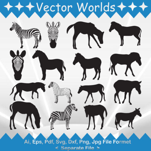 Zebra SVG Vector Design cover image.