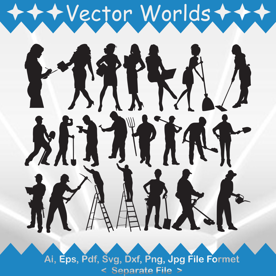 Worker SVG Vector Design preview image.