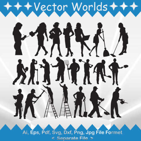 Worker SVG Vector Design cover image.