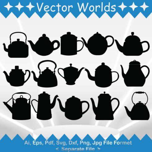 Teapot SVG Vector Design cover image.