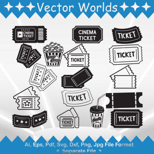 Ticket SVG Vector Design cover image.