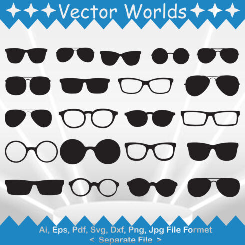 Sunglass SVG Vector Design cover image.