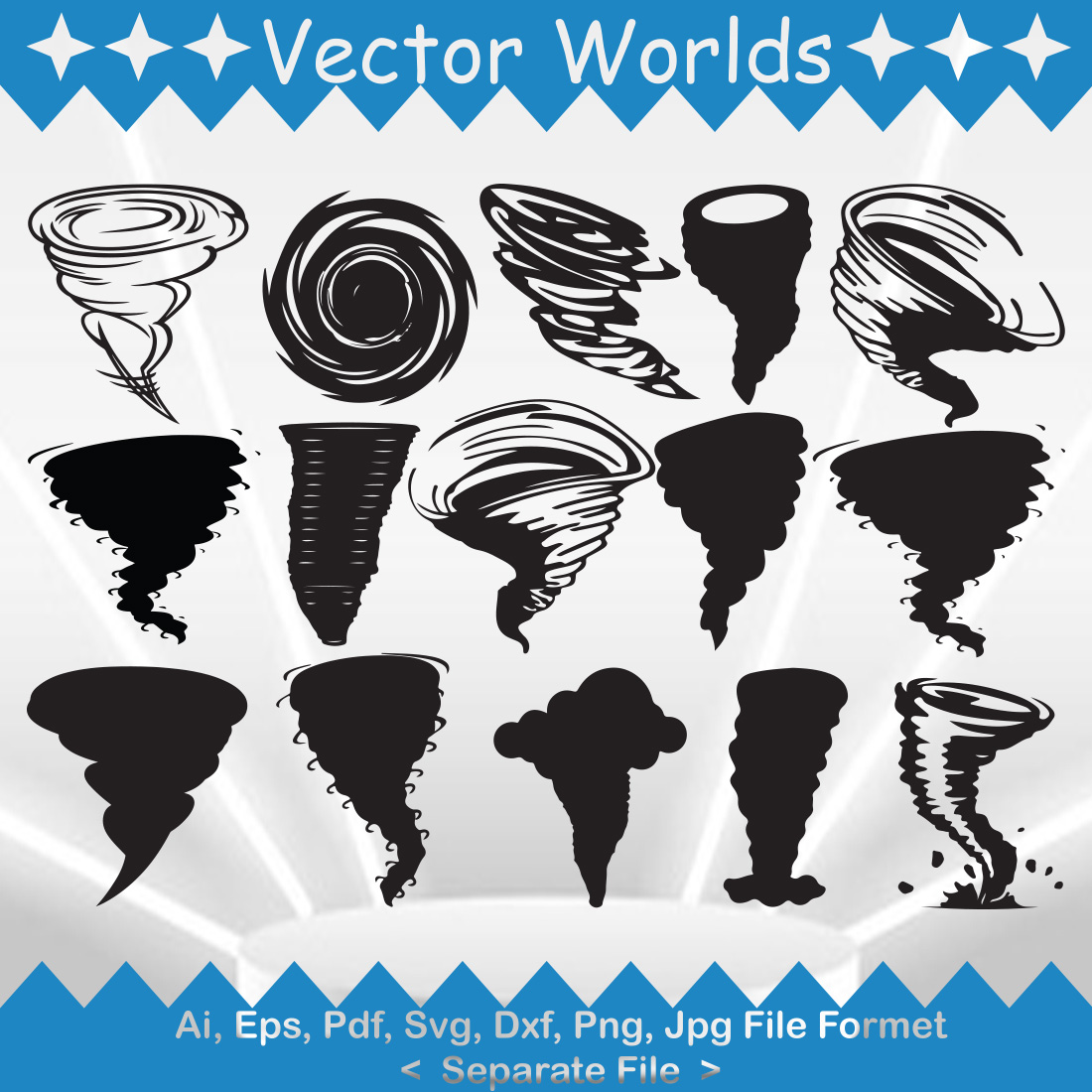 Tornado SVG Vector Design cover image.