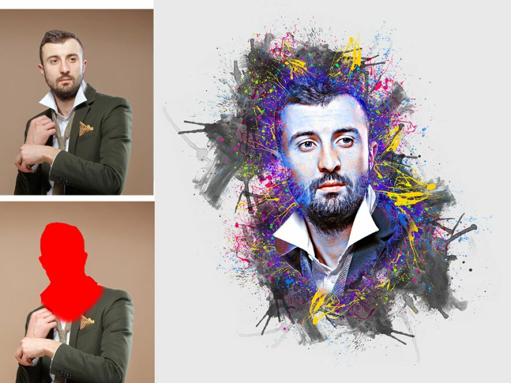 Ink Photo Effect Action MasterBundles