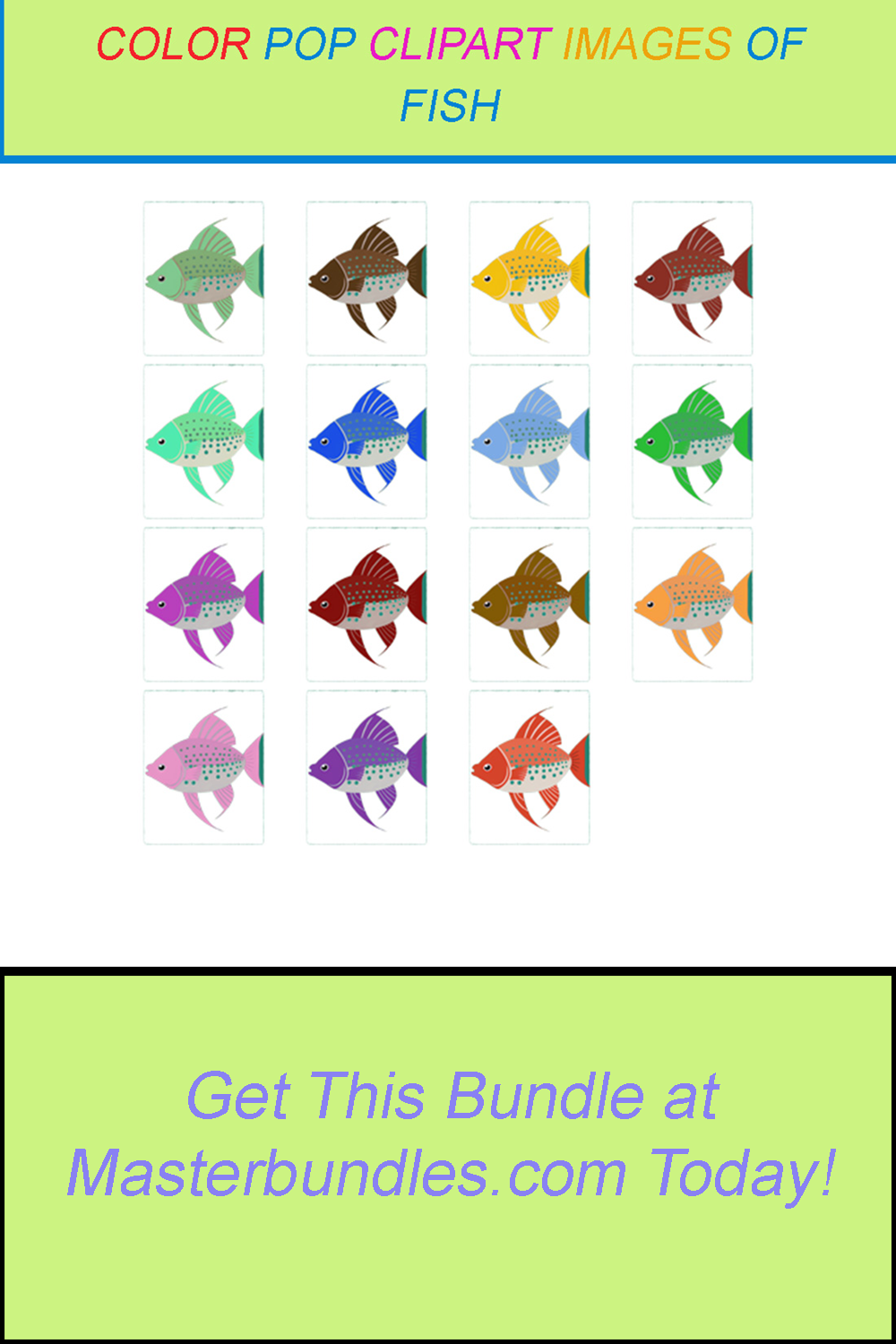 15 COLOR POP CLIPART IMAGES OF FISH pinterest preview image.