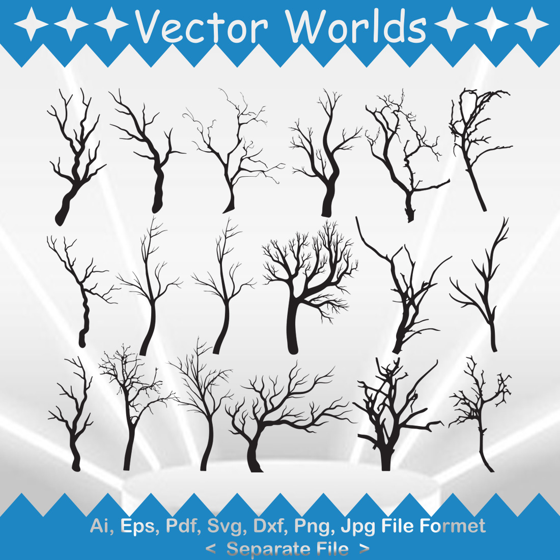 Tree Branch SVG Vector Design preview image.