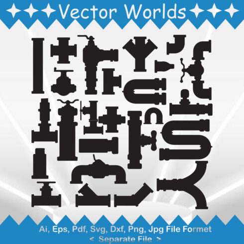 Water Pipe SVG Vector Design cover image.