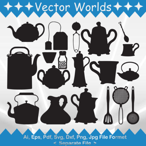 Tea Strainer SVG Vector Design cover image.