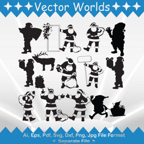 Santa Claus SVG Vector Design cover image.