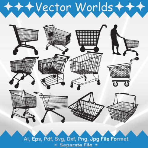 Shopping Cart SVG Vector Design cover image.