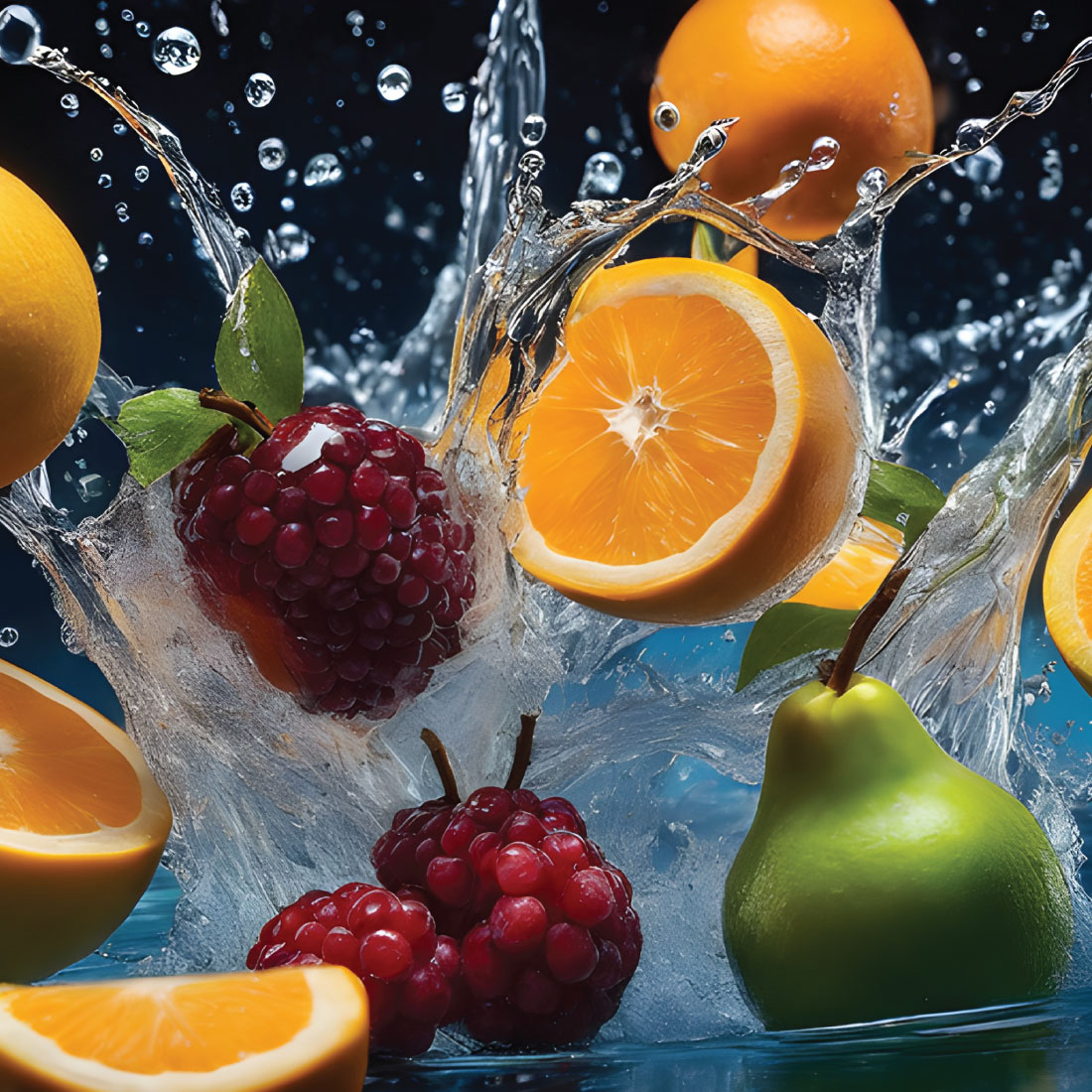 43 set Bundle of fruits falling into water with splashes jpg for 4$ Only cover image.