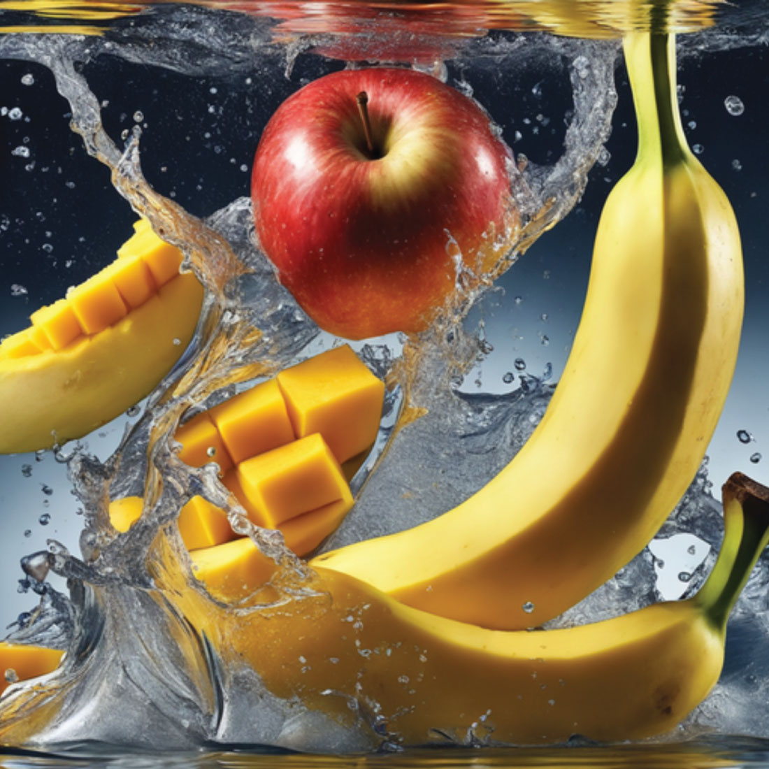fruits water splashes 3 611