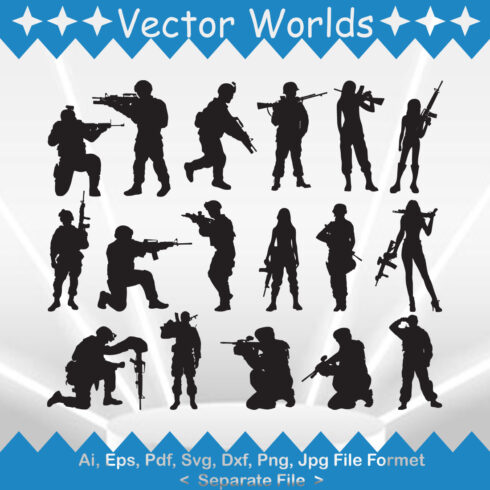 Soldiers SVG Vector Design cover image.