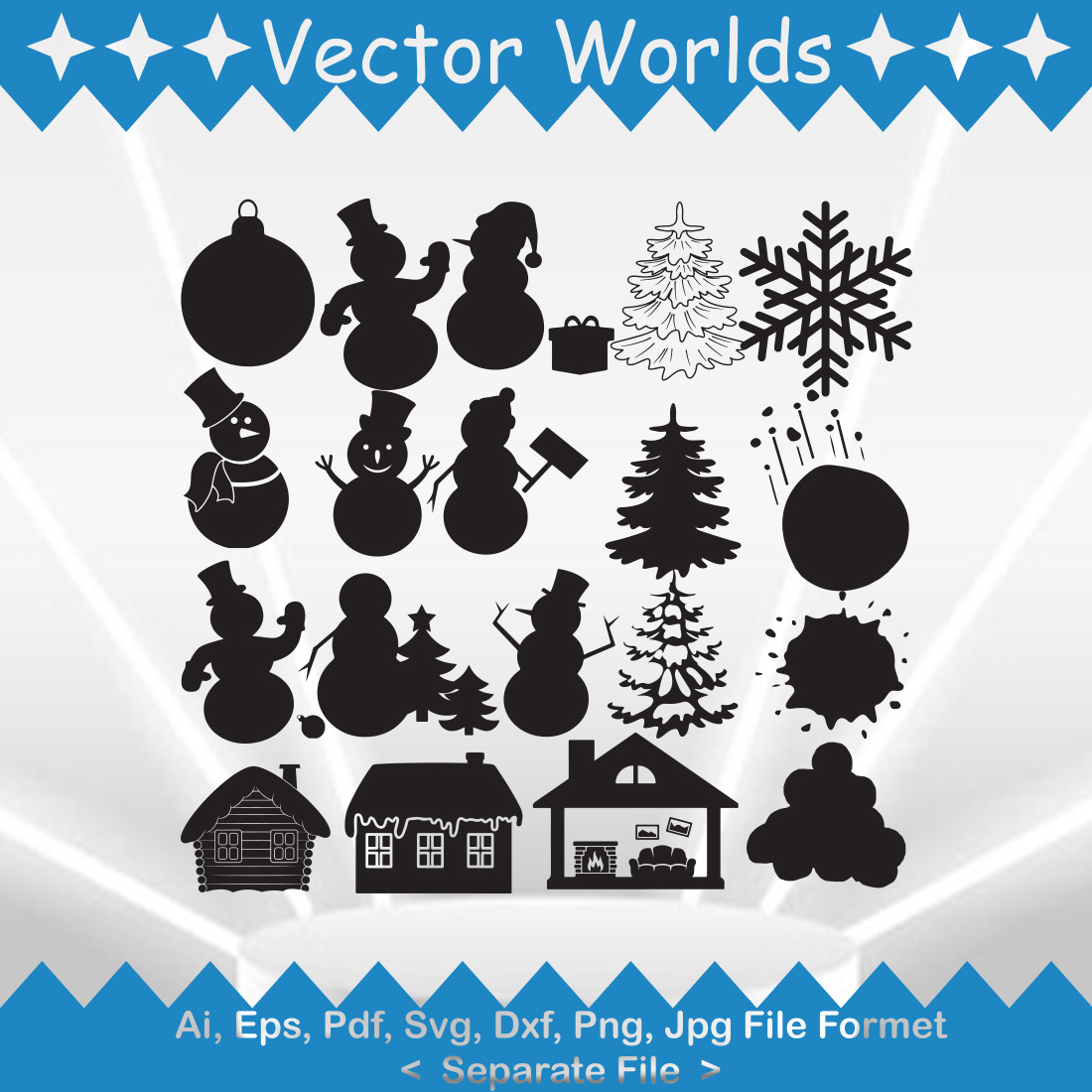 Snow SVG Vector Design preview image.