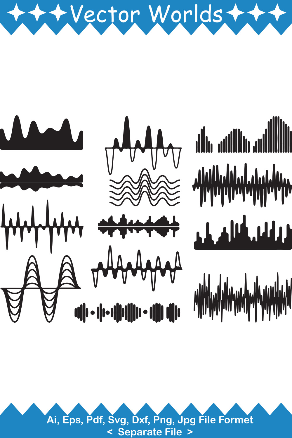 Signal Sound SVG Vector Design pinterest preview image.