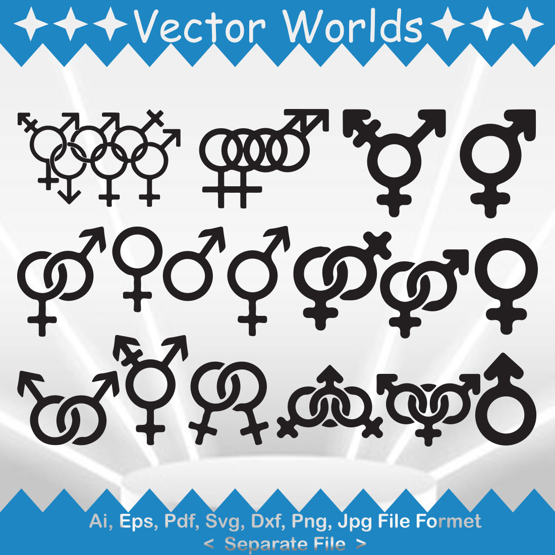 Sexuality Symbol SVG Vector Design preview image.