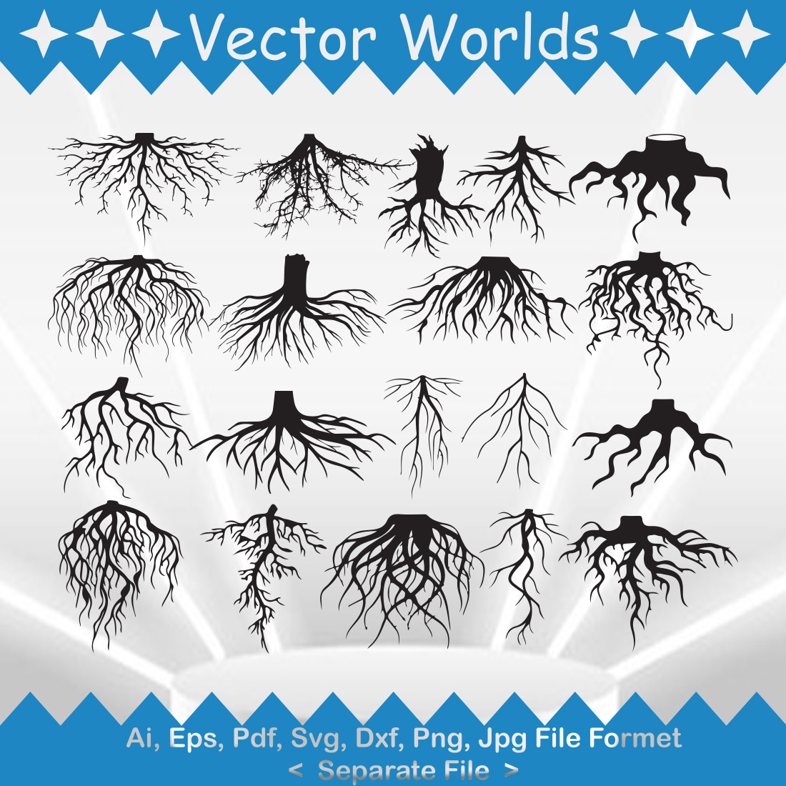 Roots SVG Vector Design cover image.