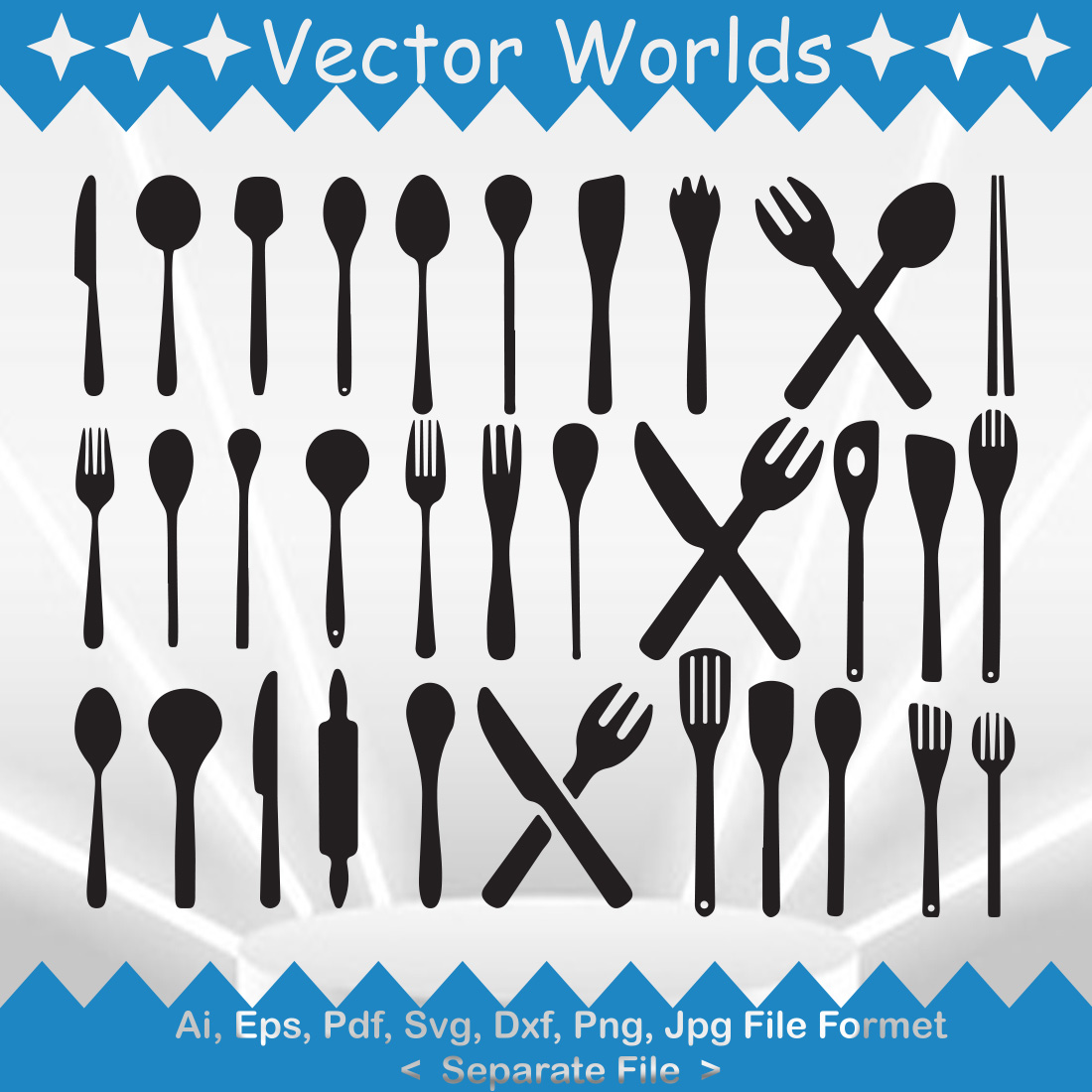 Spoon SVG Vector Design cover image.