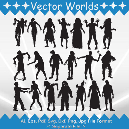 Zombie Horror SVG Vector Design cover image.