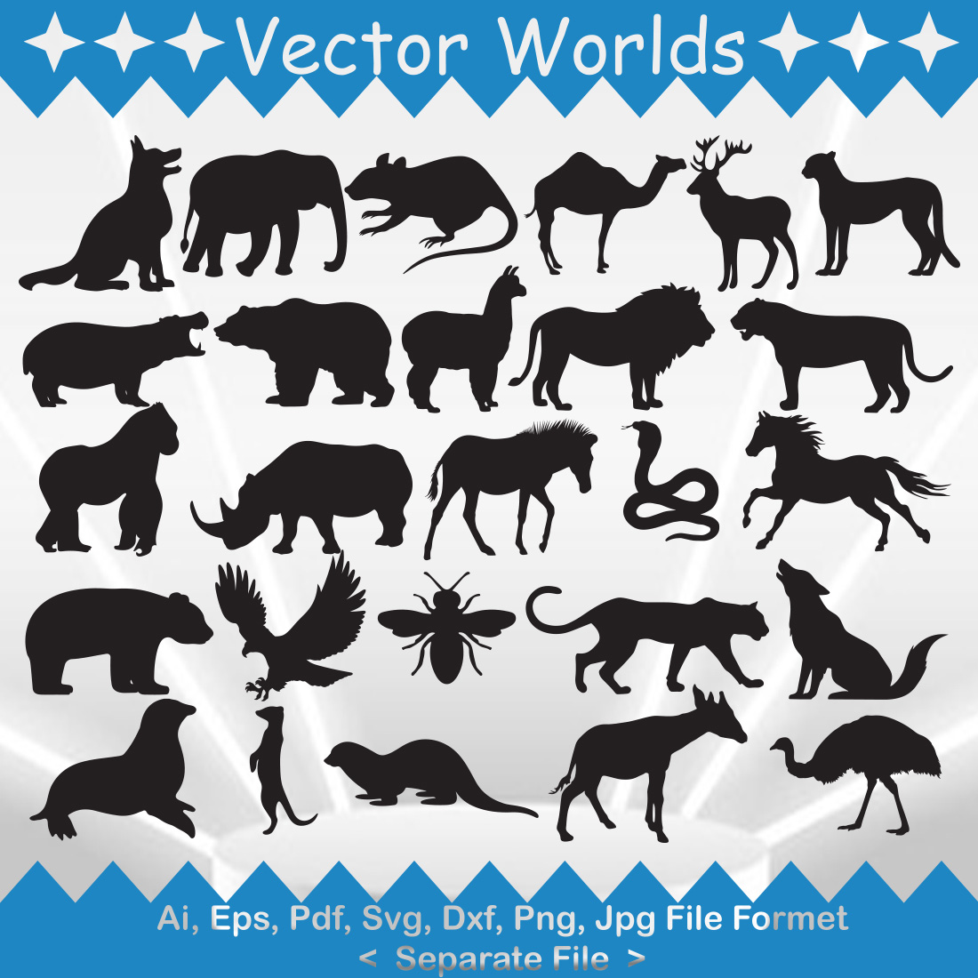 Zoo animal SVG Vector Design preview image.