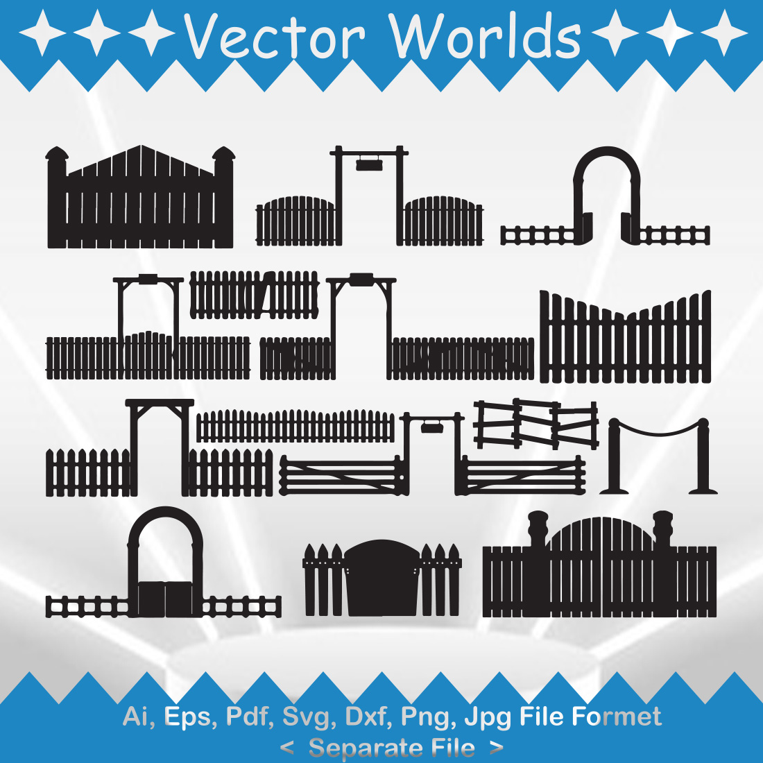 Ranch Gate SVG Vector Design preview image.