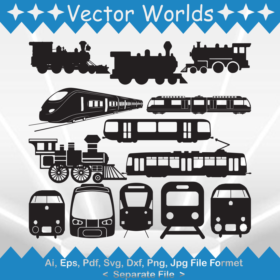 train silhouette vector