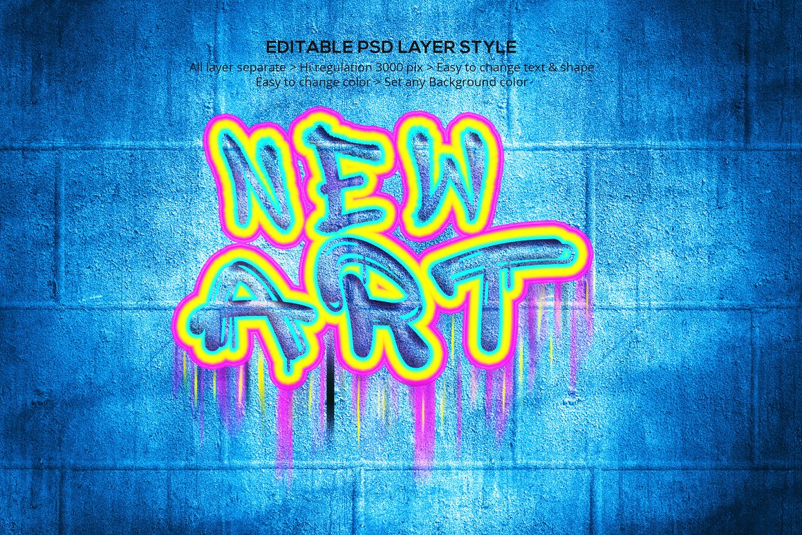 adobe photoshop - Create the 'neon graffiti', 'neon spray paint