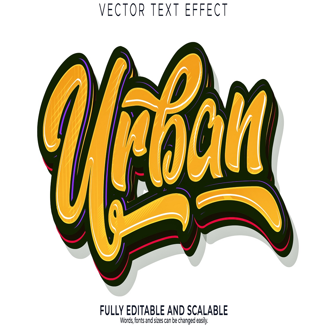 Graffiti urban text effect editable modern lettering typography font style preview image.