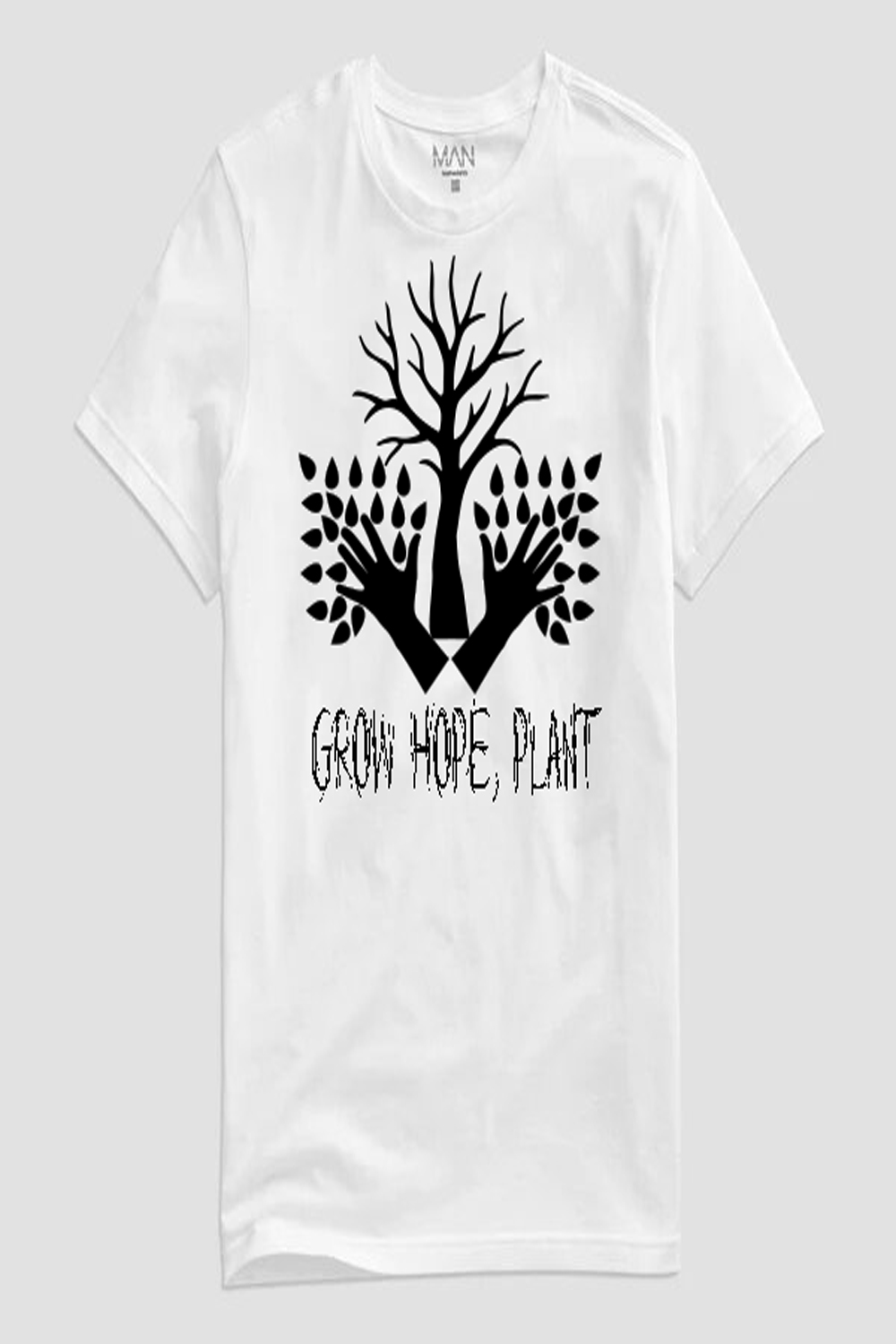 Grow Hope Plant - TShirt Print Design pinterest preview image.