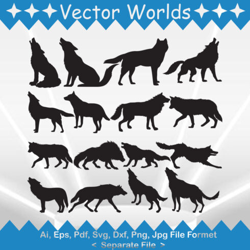 Wolf SVG Vector Design cover image.