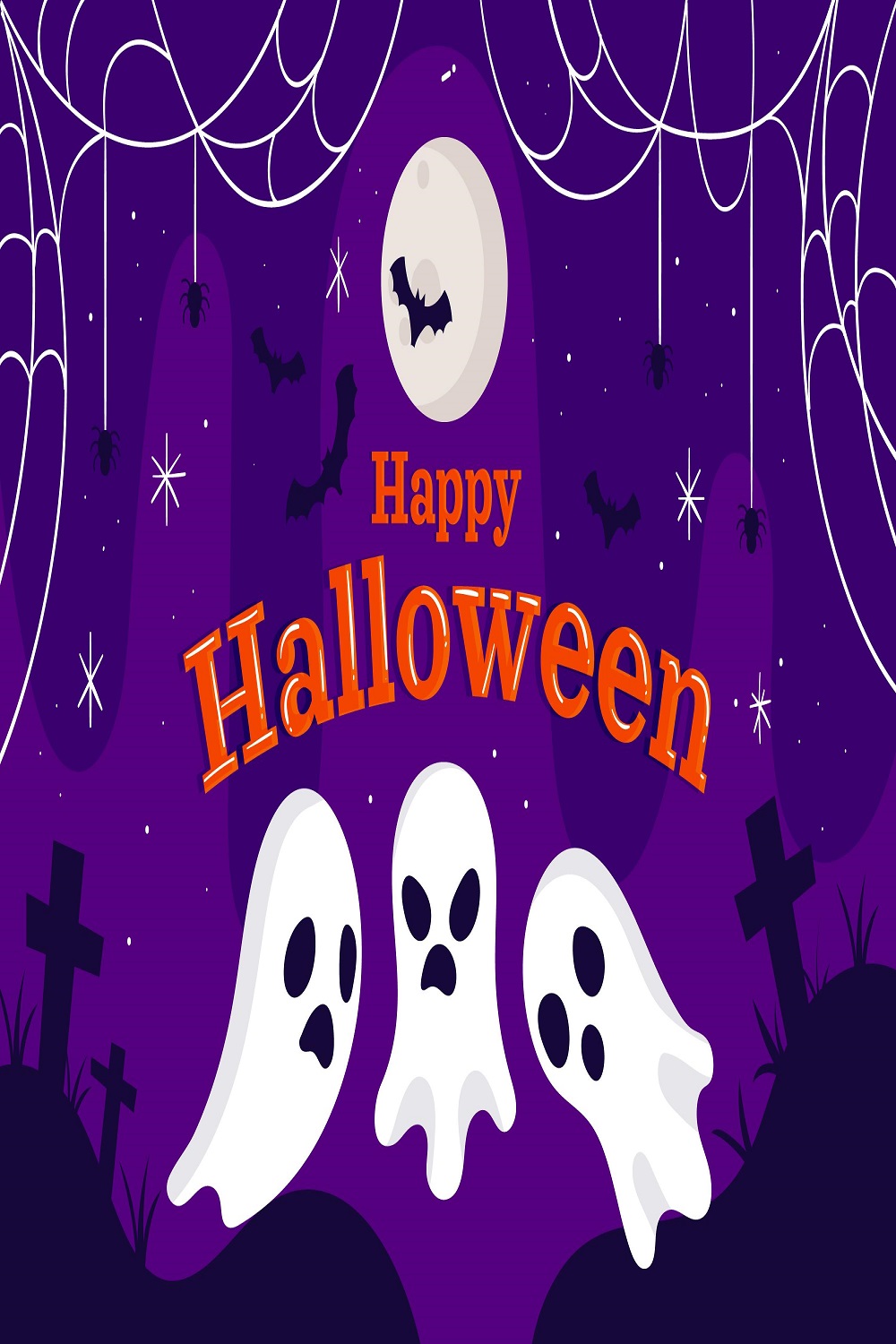 Halloween background pinterest preview image.
