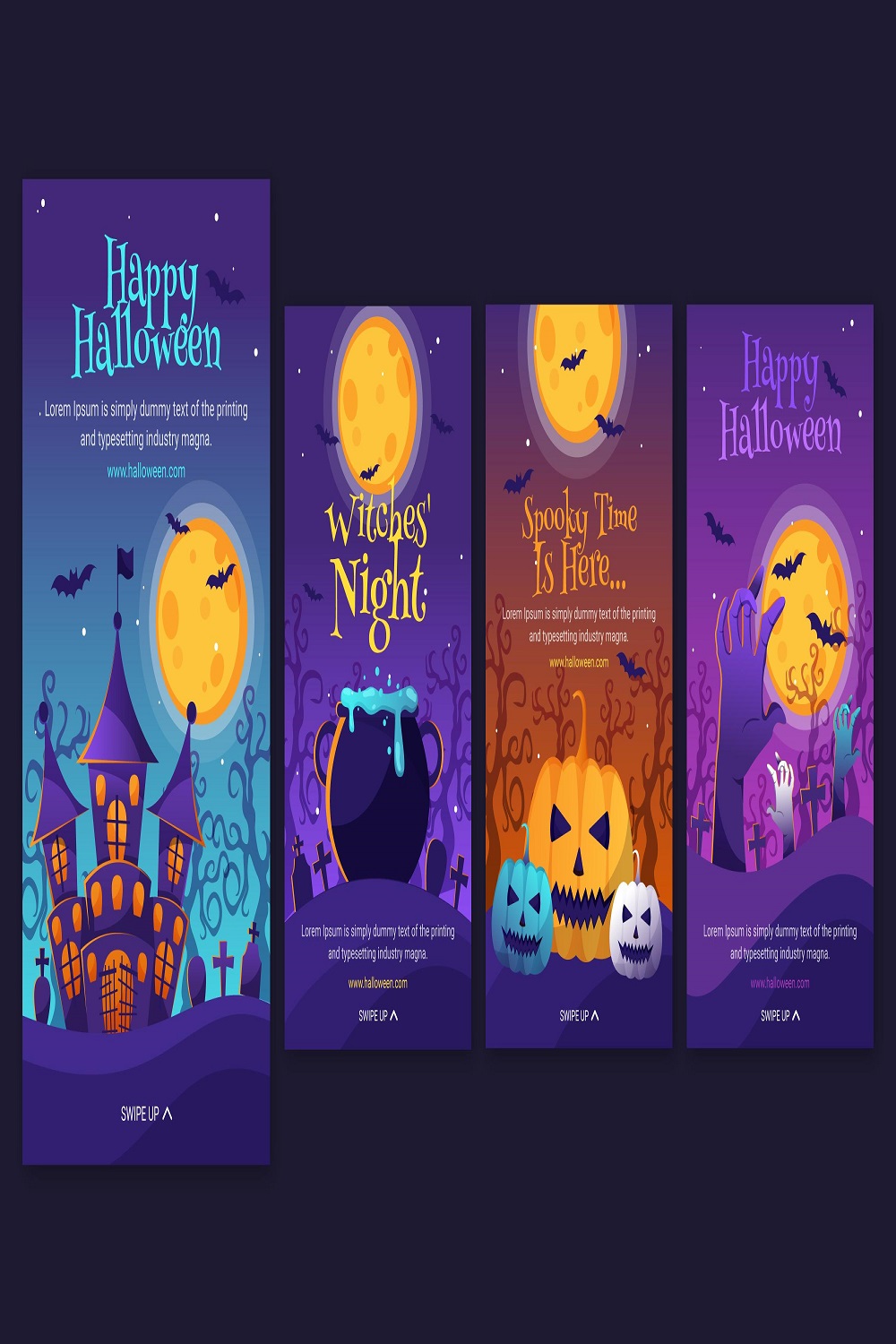 Halloween Instagram stories collection pinterest preview image.