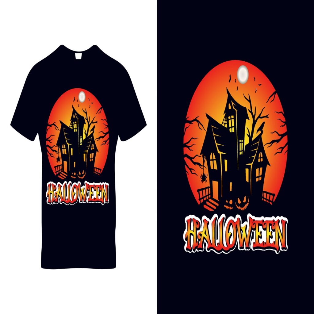 Halloween tshirt template design MasterBundles