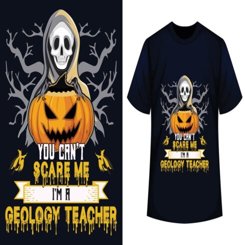 Halloween t-shirt design you can t scare me cover image.