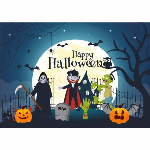 13 Halloween Night Background Illustration cover image.